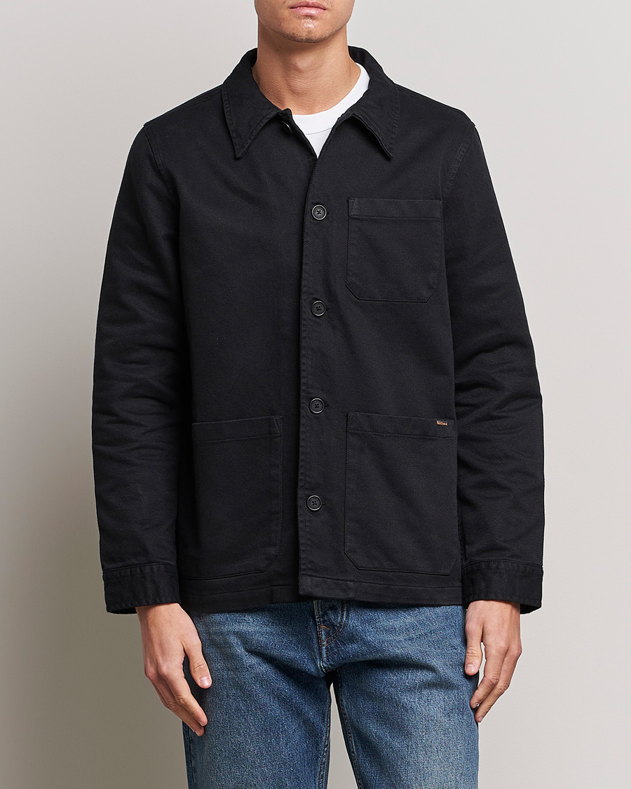 Uomini | Camicie | Nudie Jeans | Barney Worker Overshirt Black