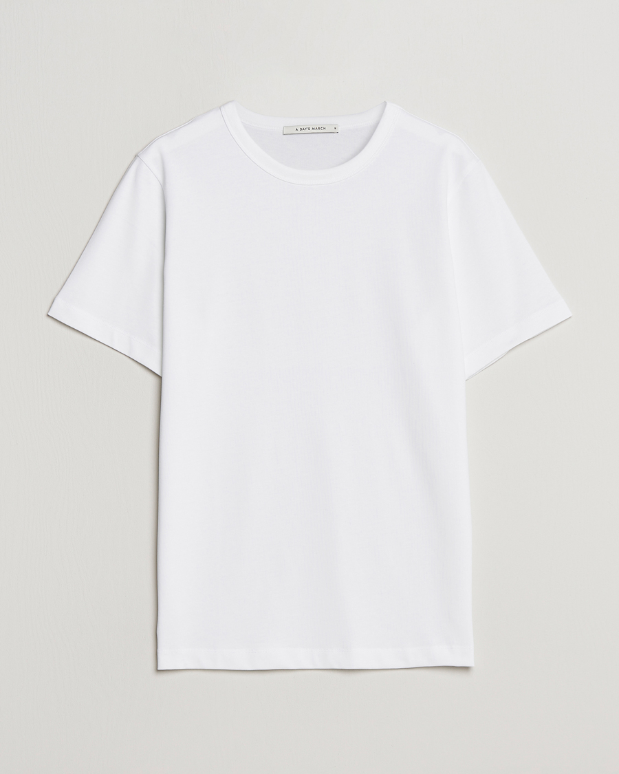 Uomini | T-shirt | A Day's March | Heavyweight T-Shirt White
