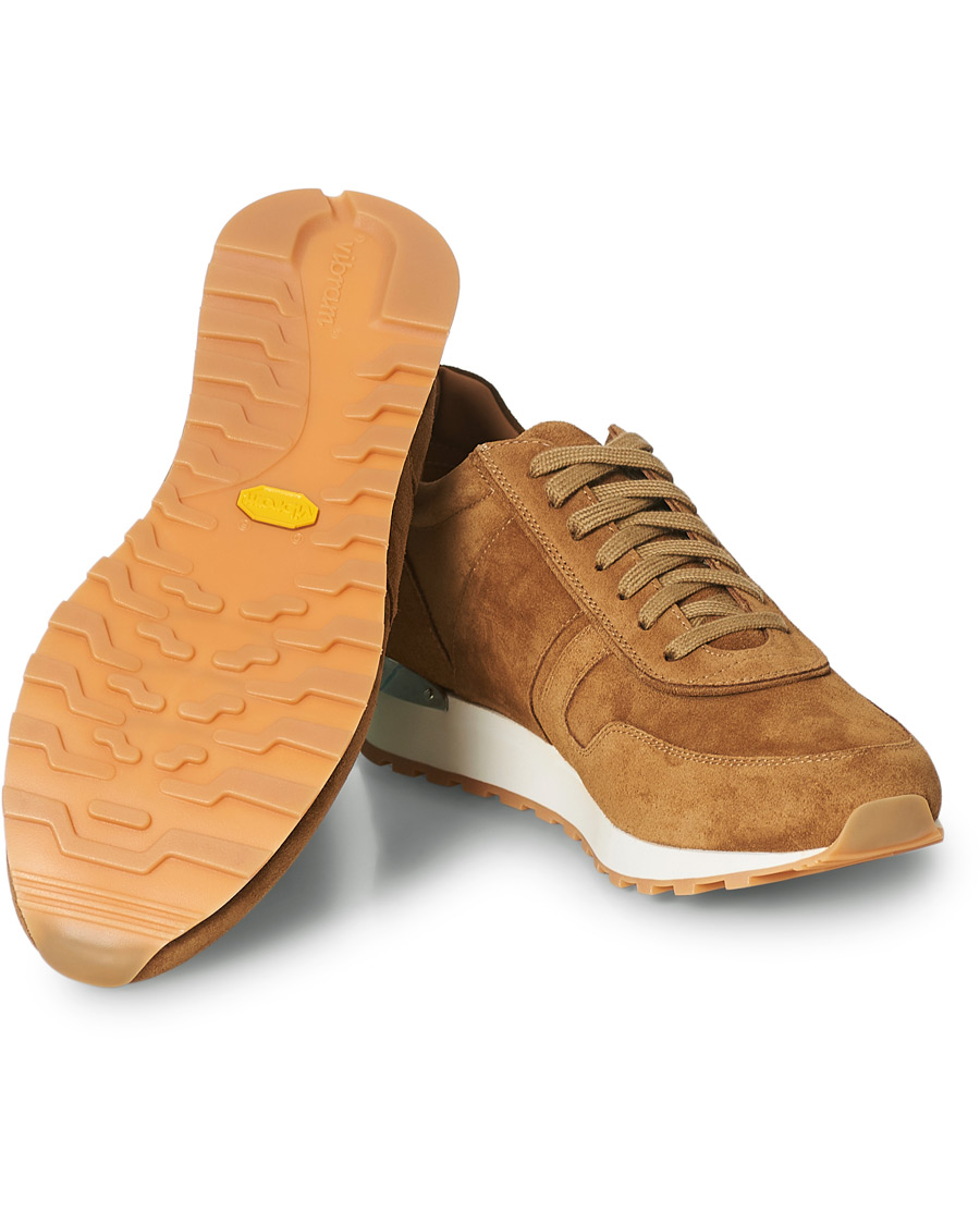 Uomini | Ralph Lauren Purple Label Ethan Running Sneakers Brown Suede | Ralph Lauren Purple Label | Ethan Running Sneakers Brown Suede