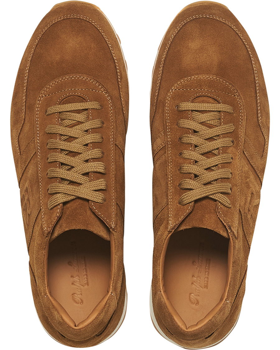 Uomini | Ralph Lauren Purple Label Ethan Running Sneakers Brown Suede | Ralph Lauren Purple Label | Ethan Running Sneakers Brown Suede