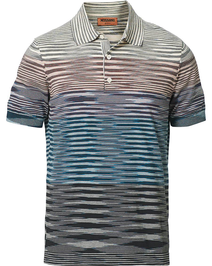 Uomini | Polo | Missoni | Degradé Knitted Short Sleeve Polo Multicolour