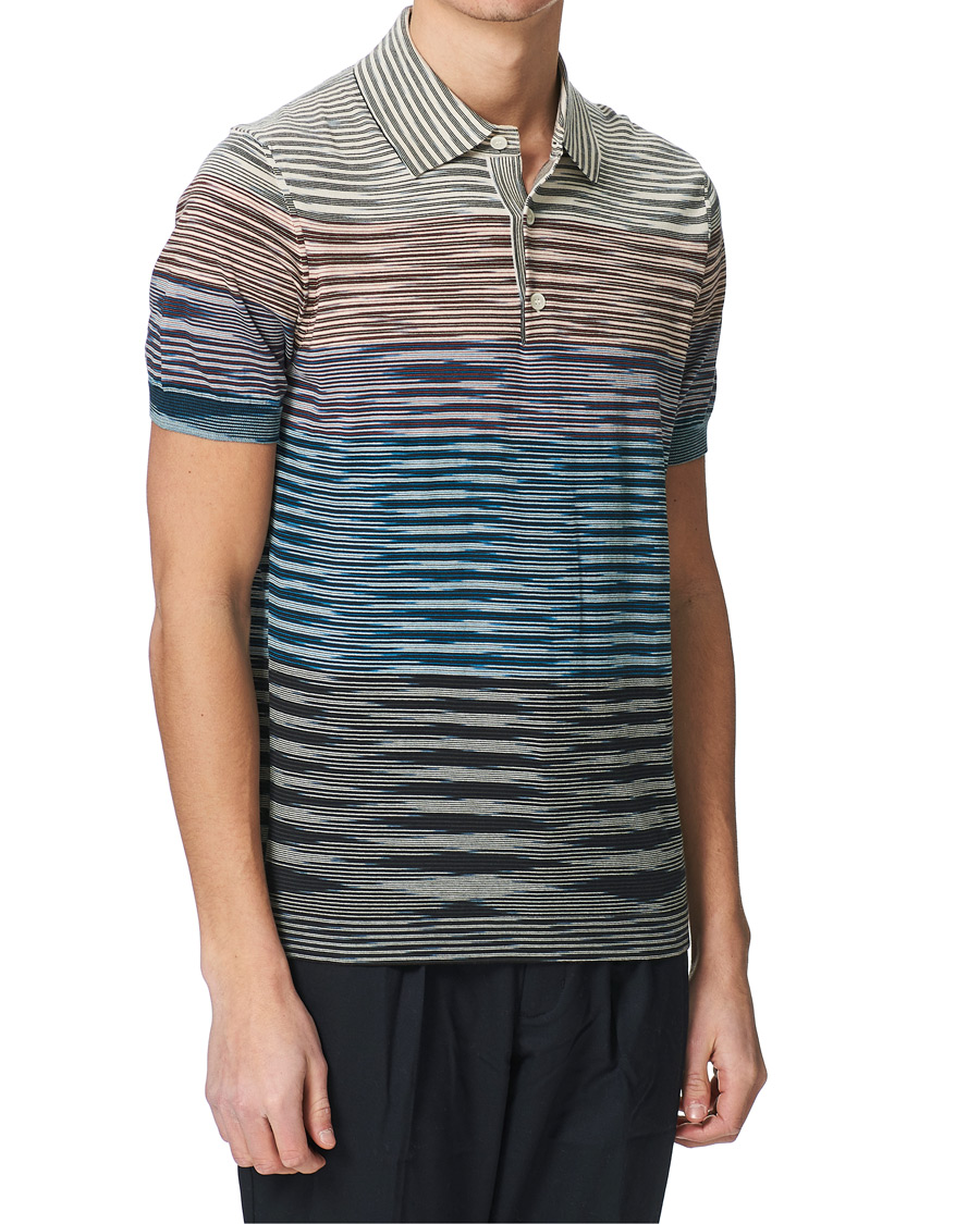Uomini | Polo | Missoni | Degradé Knitted Short Sleeve Polo Multicolour