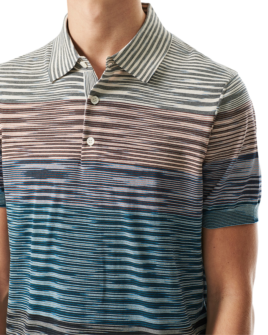 Uomini | Polo | Missoni | Degradé Knitted Short Sleeve Polo Multicolour