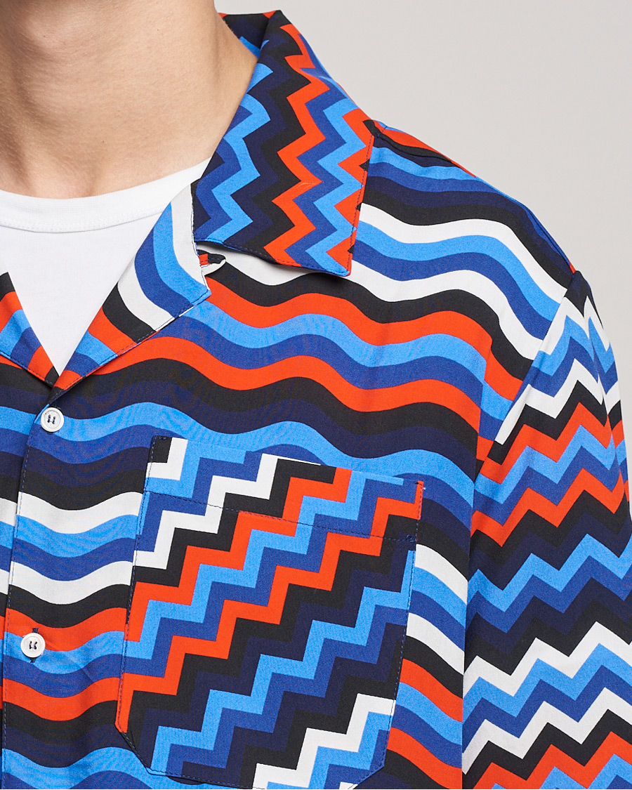 Uomini | Camicie | Missoni | Zig Zag Bowling Shirt Navy/Red