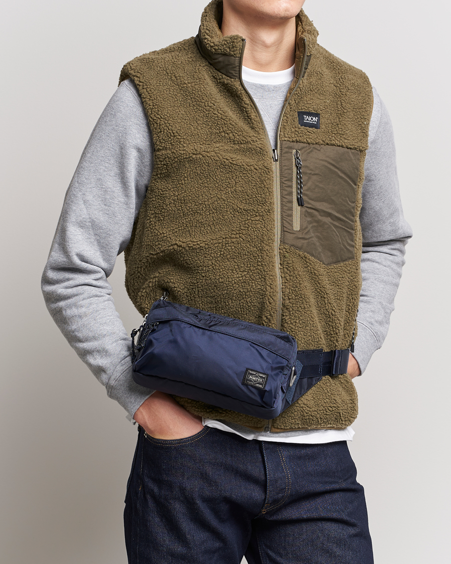 Uomini | Borse | Porter-Yoshida & Co. | Force Waist Bag Navy Blue