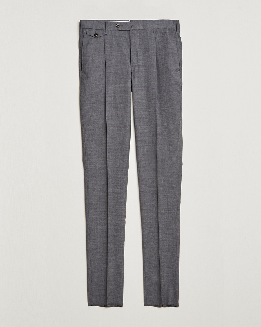 Uomini | Pantaloni | PT01 | Gentleman Fit Wool Trousers Medium Grey