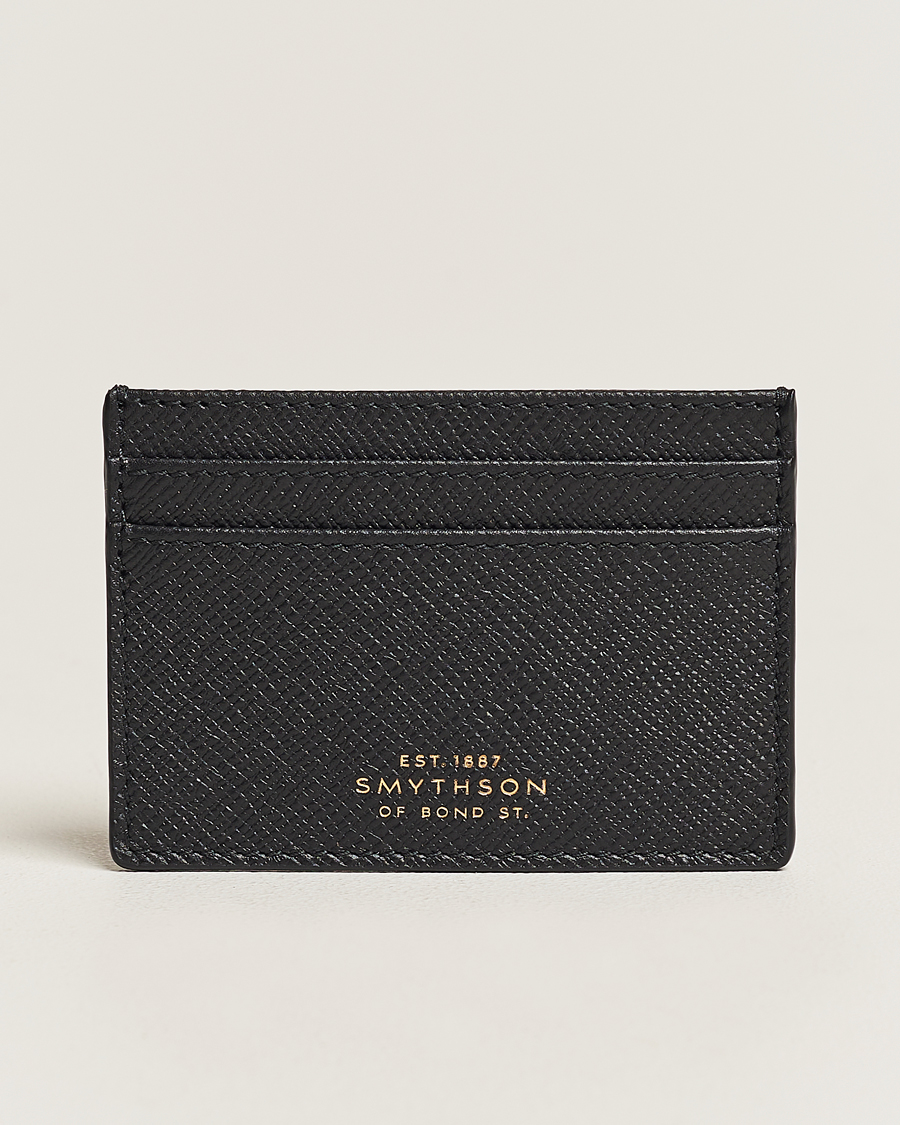 Uomini | Smythson Panama Flat Cardholder Black | Smythson | Panama Flat Cardholder Black