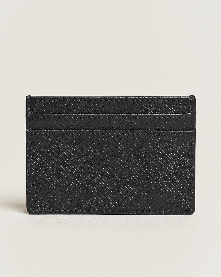 Uomini | Smythson Panama Flat Cardholder Black | Smythson | Panama Flat Cardholder Black