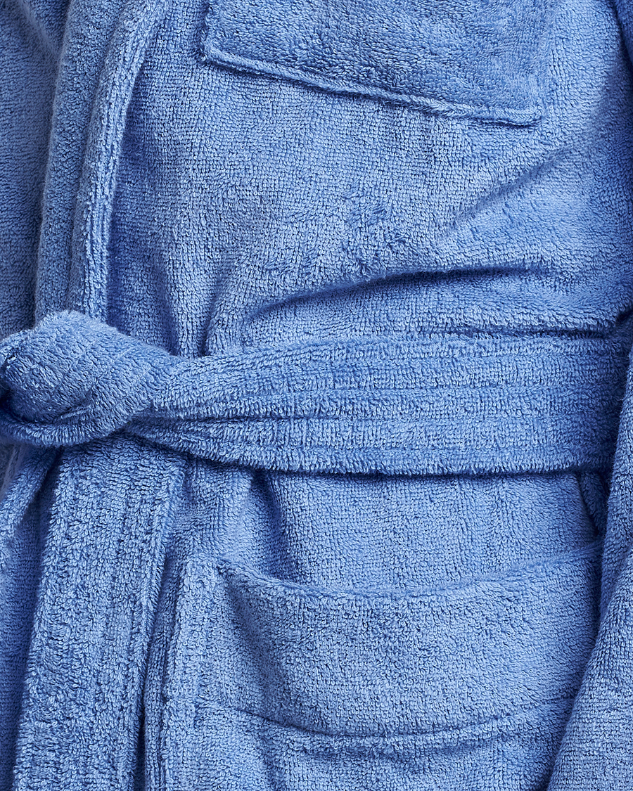 Uomini | Accappatoi & Pigiami | Tekla | Organic Terry Classic Bathrobe Clear Blue