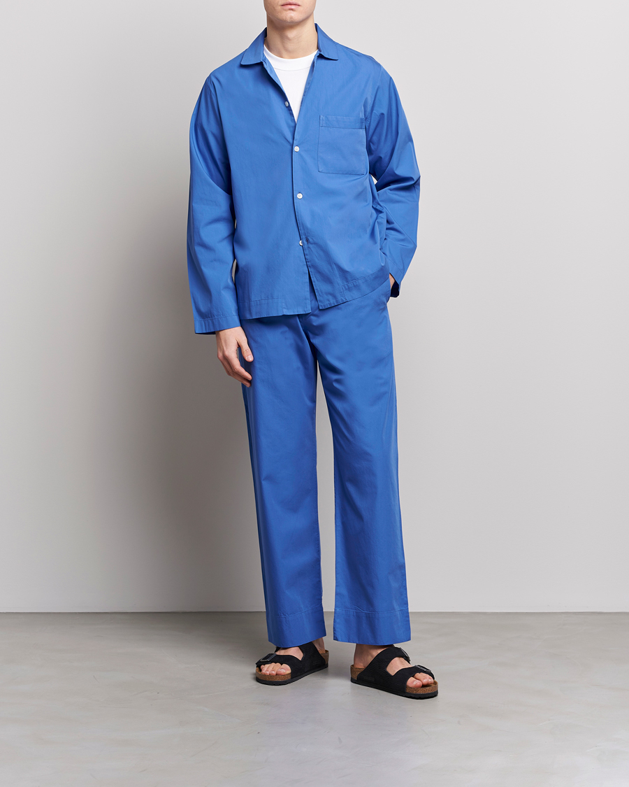 Uomini | Tekla Poplin Pyjama Shirt Royal Blue | Tekla | Poplin Pyjama Shirt Royal Blue