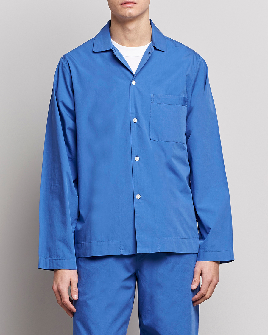 Uomini | Tekla Poplin Pyjama Shirt Royal Blue | Tekla | Poplin Pyjama Shirt Royal Blue