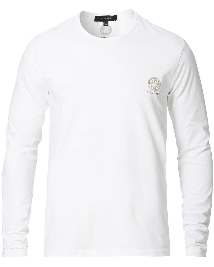 Uomini | T-shirt | Versace | Medusa Long Sleeve Tee White