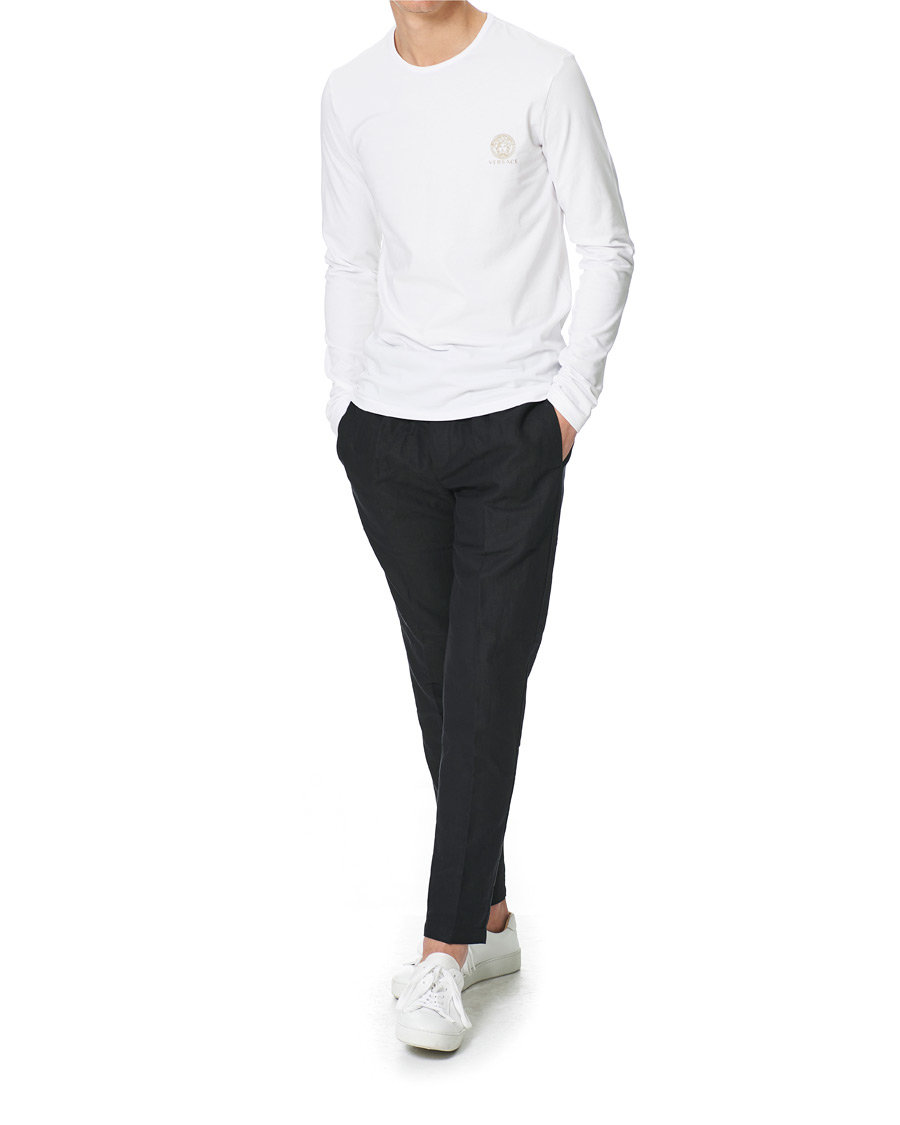 Uomini | T-shirt | Versace | Medusa Long Sleeve Tee White