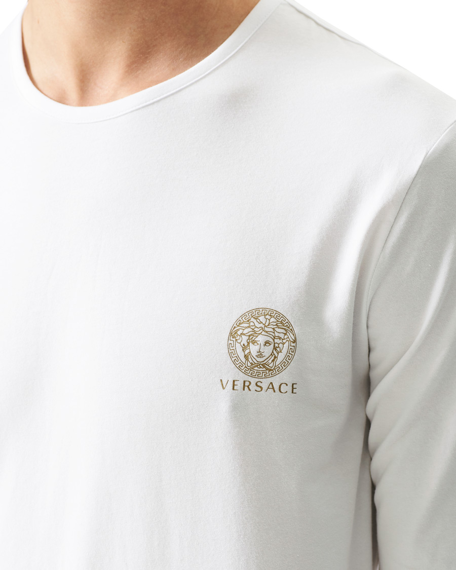 Uomini | T-shirt | Versace | Medusa Long Sleeve Tee White