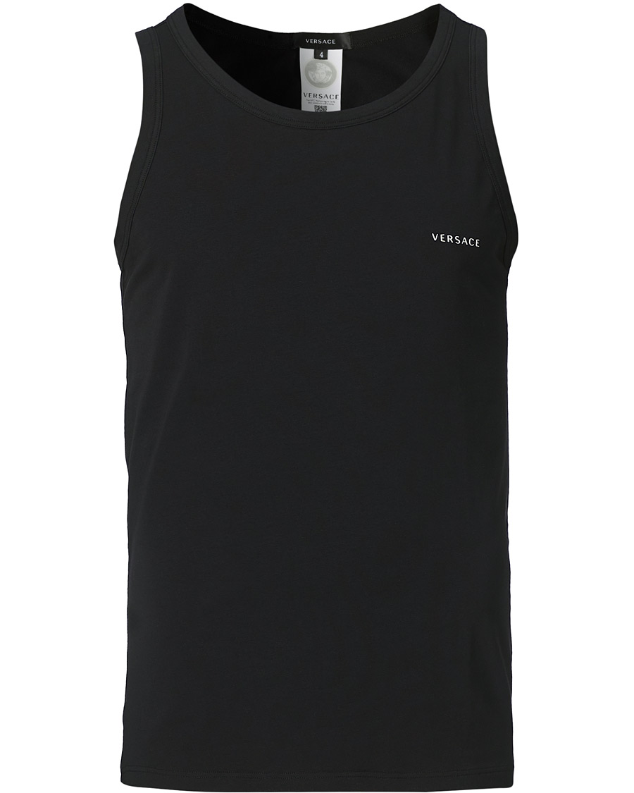 Uomini | T-shirt | Versace | Logo Tank Top Black