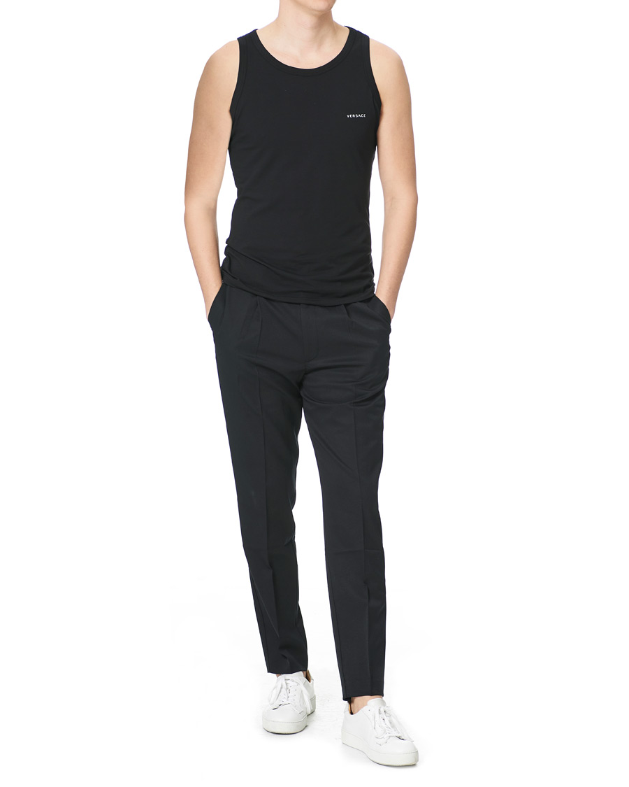 Uomini | T-shirt | Versace | Logo Tank Top Black