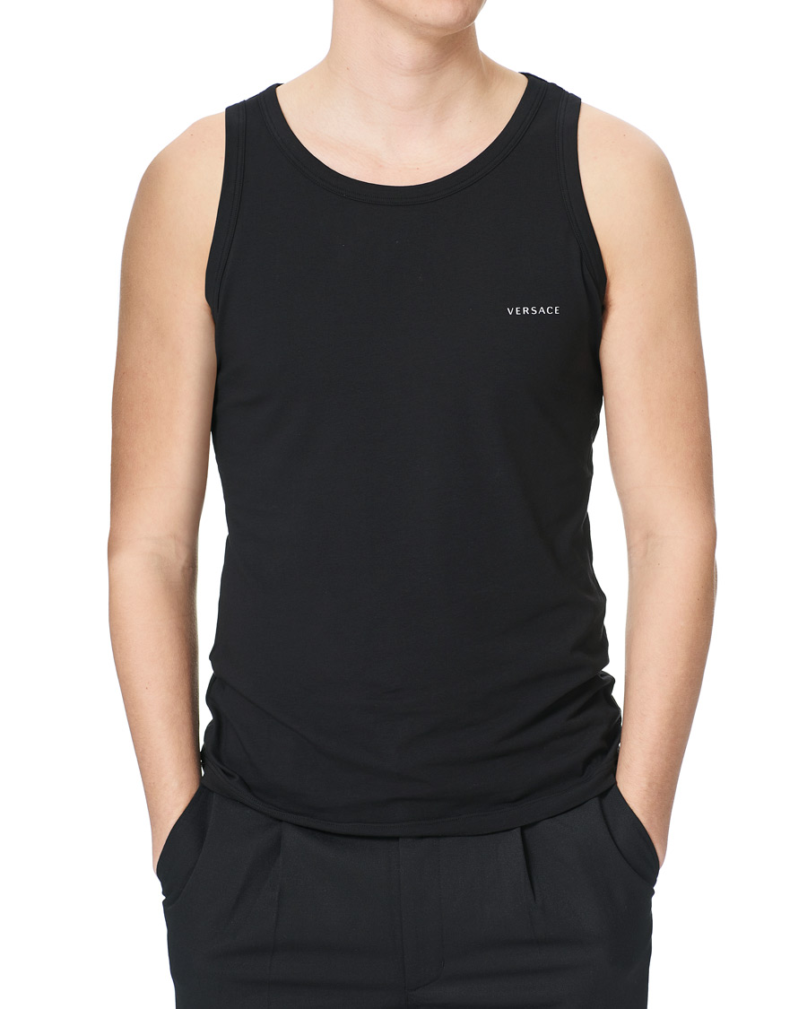 Uomini | T-shirt | Versace | Logo Tank Top Black