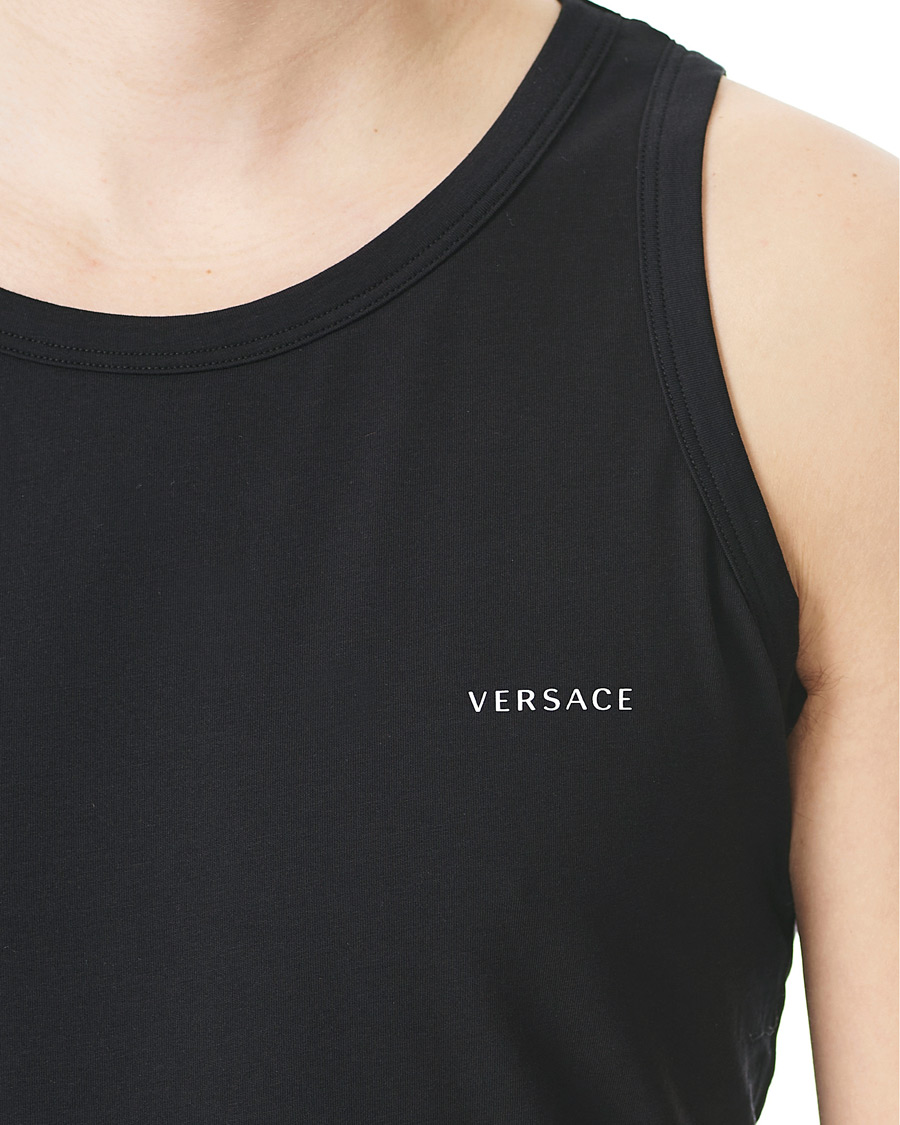 Uomini | T-shirt | Versace | Logo Tank Top Black