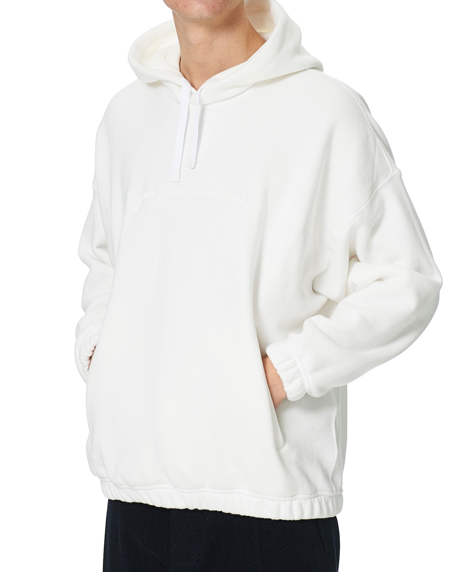Uomini | Maglieria | Giorgio Armani | Denim Cotton Hoodie White