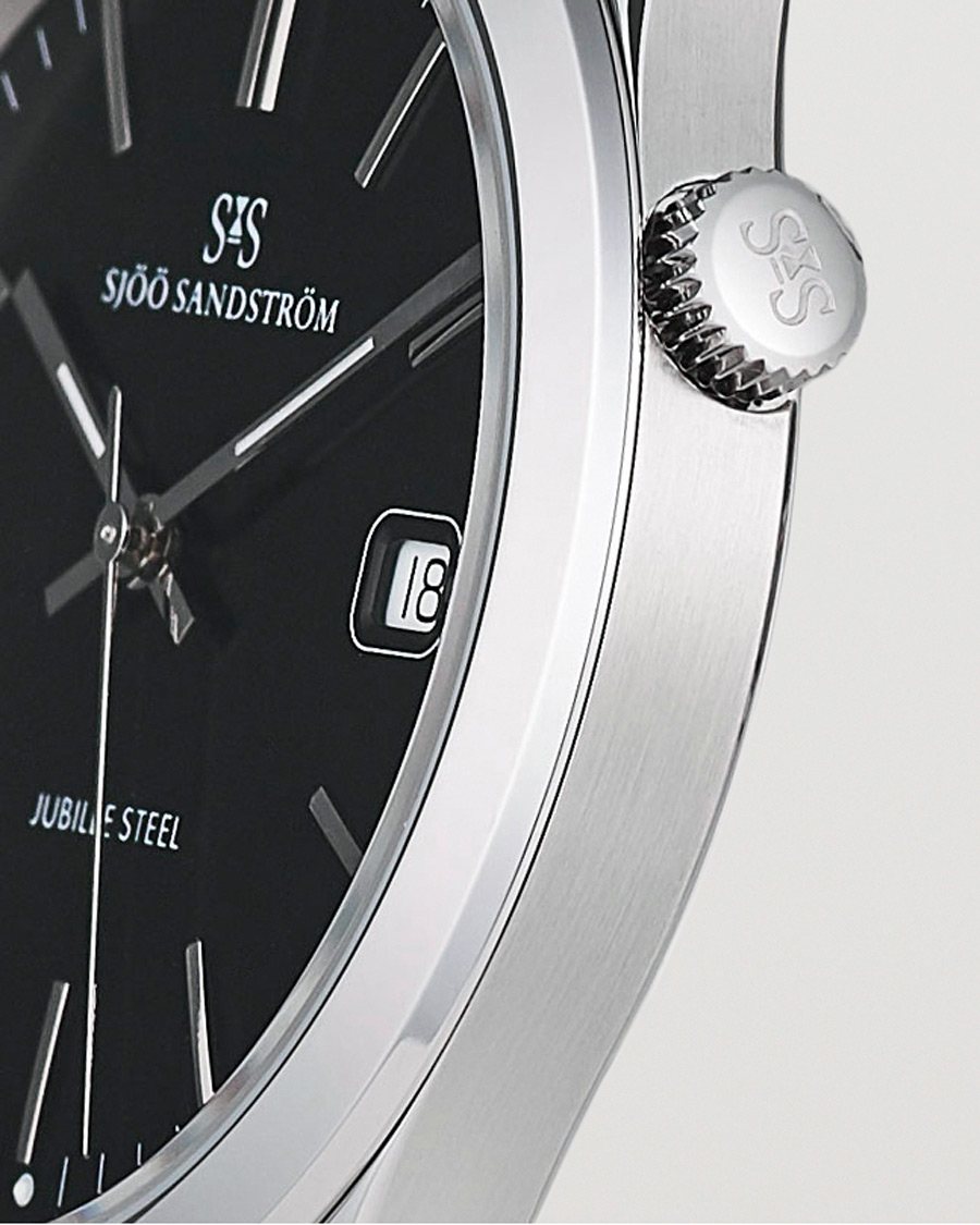 Uomini | Sjöö Sandström Jubilee Steel Quartz 40mm Black/Steel | Sjöö Sandström | Jubilee Steel Quartz 40mm Black/Steel