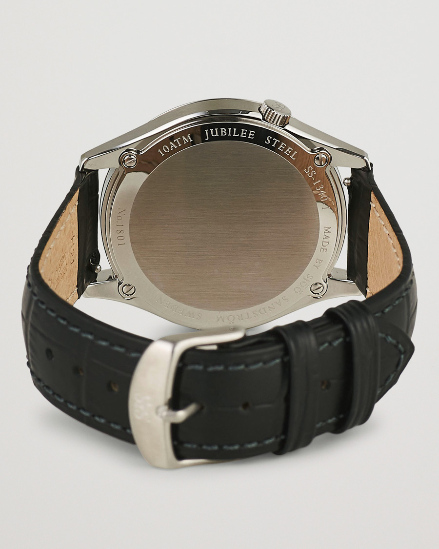 Uomini | Sjöö Sandström Jubilee Steel Quartz 40mm Black/Black Calf | Sjöö Sandström | Jubilee Steel Quartz 40mm Black/Black Calf