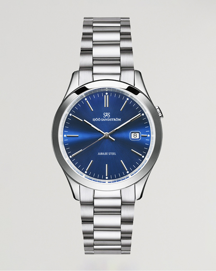 Uomini | Sjöö Sandström Jubilee Steel Quartz 40mm Blue/Steel | Sjöö Sandström | Jubilee Steel Quartz 40mm Blue/Steel