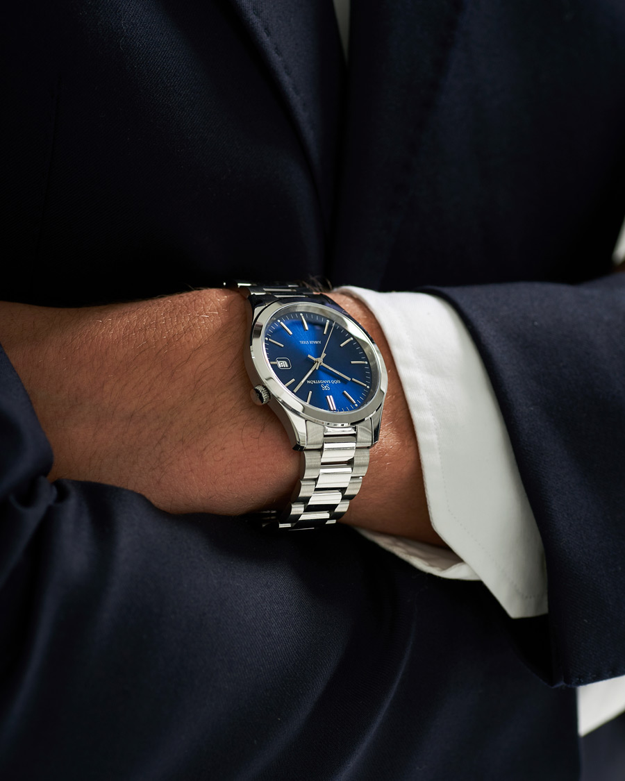 Uomini | Sjöö Sandström Jubilee Steel Quartz 40mm Blue/Steel | Sjöö Sandström | Jubilee Steel Quartz 40mm Blue/Steel