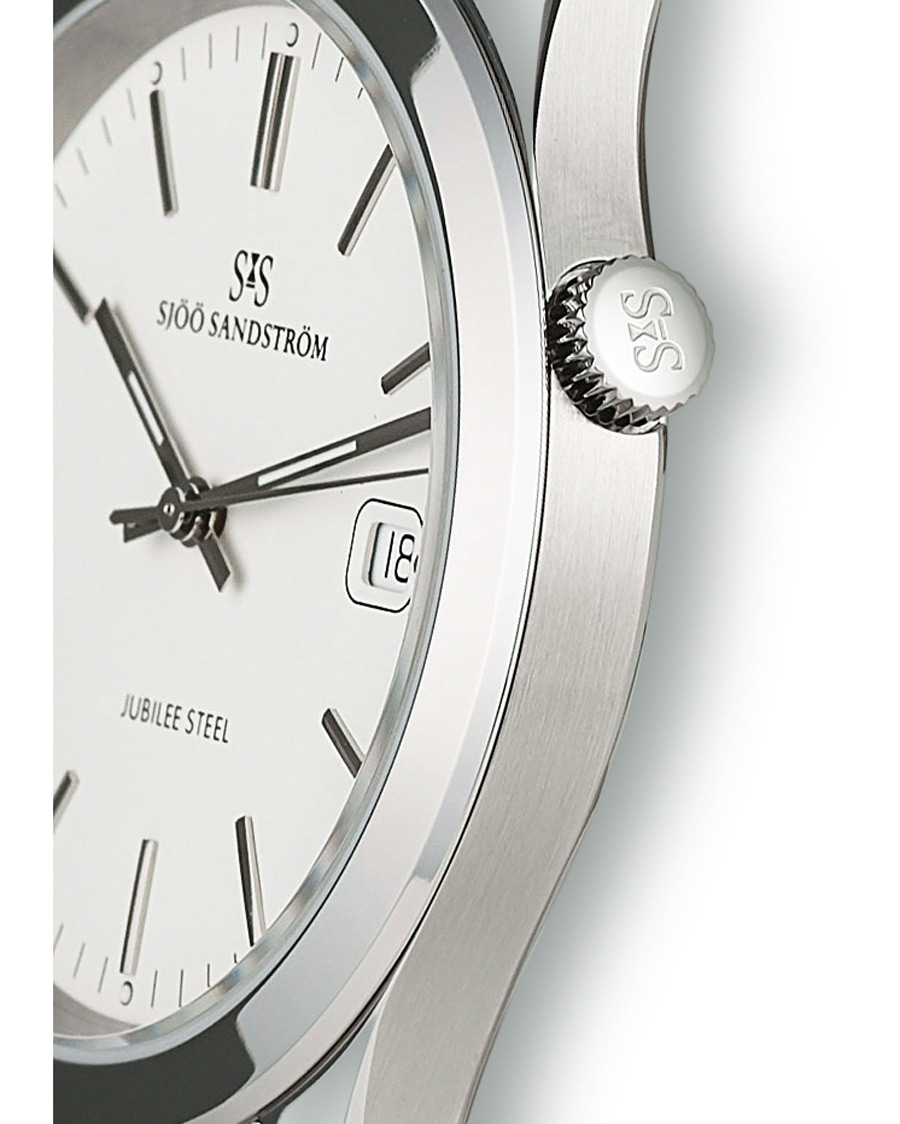 Uomini | Sjöö Sandström Jubilee Steel Quartz 40mm White/Steel | Sjöö Sandström | Jubilee Steel Quartz 40mm White/Steel