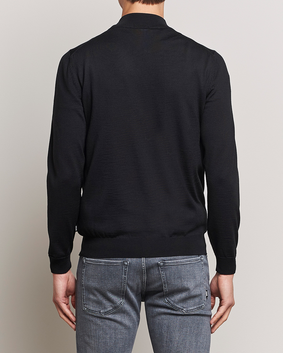 Uomini | Maglieria | BOSS BLACK | Balonso Full-Zip Sweater Black