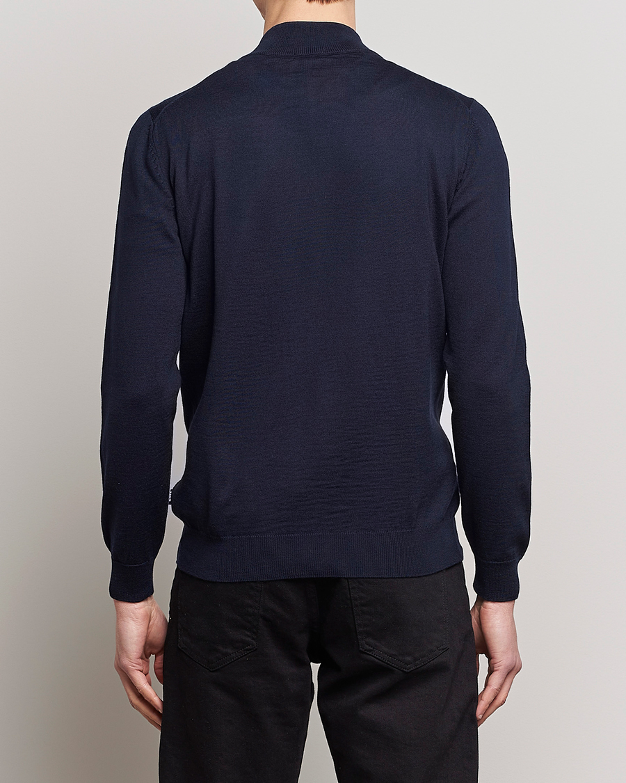 Uomini | Maglieria | BOSS BLACK | Balonso Full-Zip Sweater Dark Blue