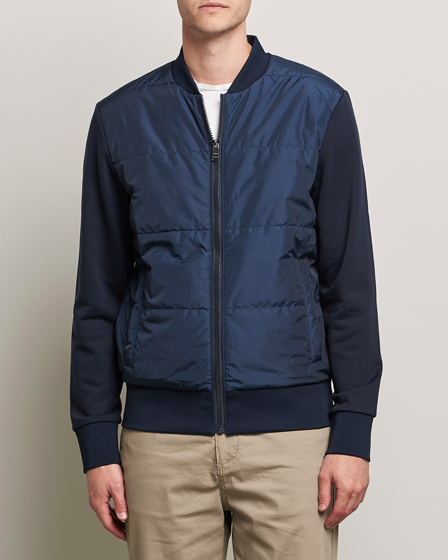 Uomini | Giacche | BOSS BLACK | BOSS Skiles Hybrid Bomber Jacket Dark Blue