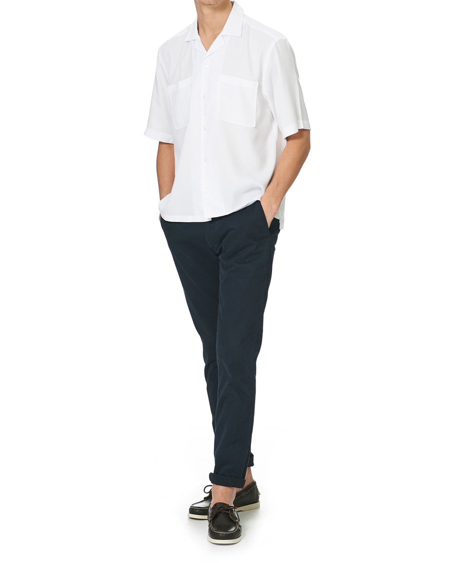 Uomini | Camicie | BOSS BLACK | BOSS Lars Resort Collar Short Sleeve Shirt White