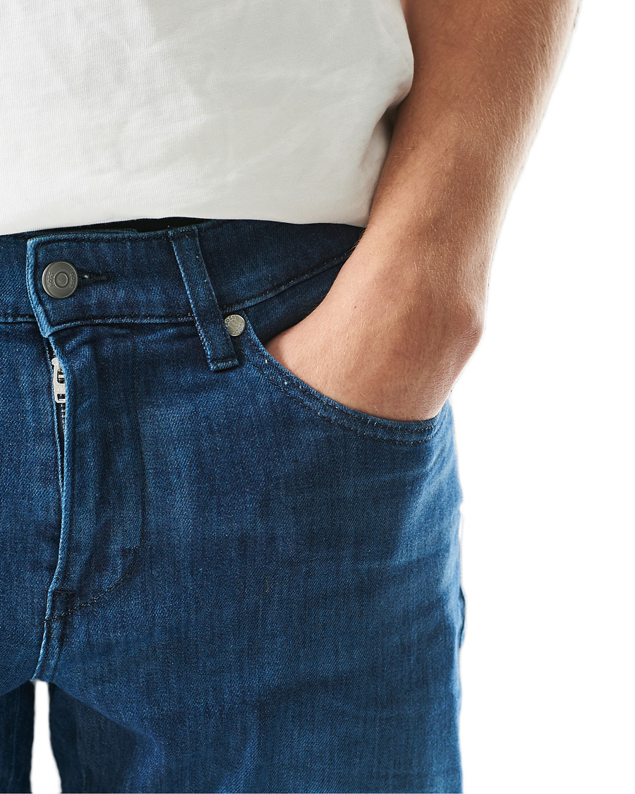 Uomini | Jeans | BOSS BLACK | BOSS Delaware3 Slim Fit Stretch Jeans Medium Blue