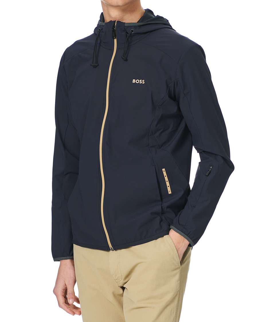 Uomini | Maglieria | BOSS GREEN | BOSS Athleisure Swoven Zip Jacket Dark Blue