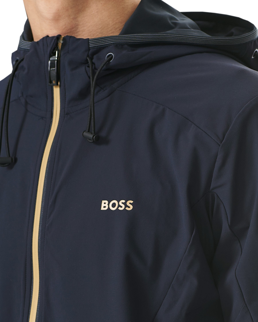Uomini | Maglieria | BOSS GREEN | BOSS Athleisure Swoven Zip Jacket Dark Blue