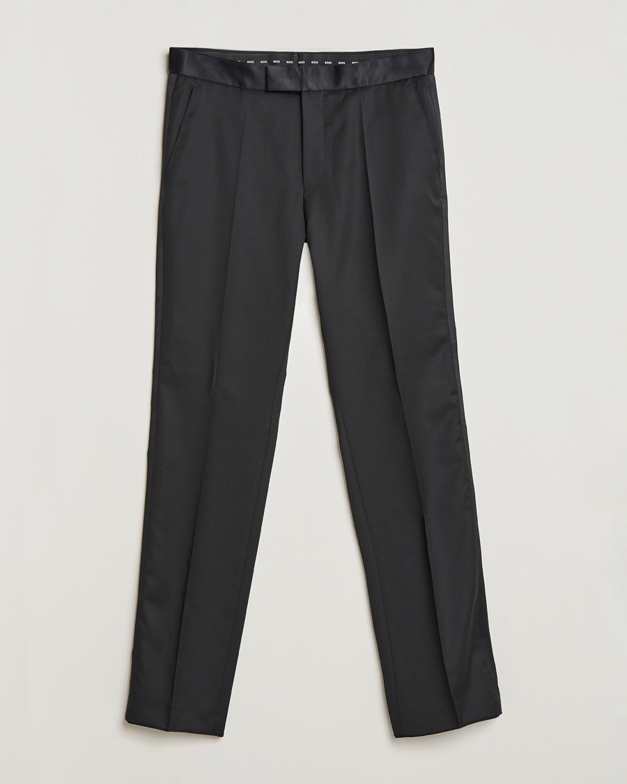 Uomini | Pantaloni | BOSS BLACK | Lenon Tuxedo Trousers Black