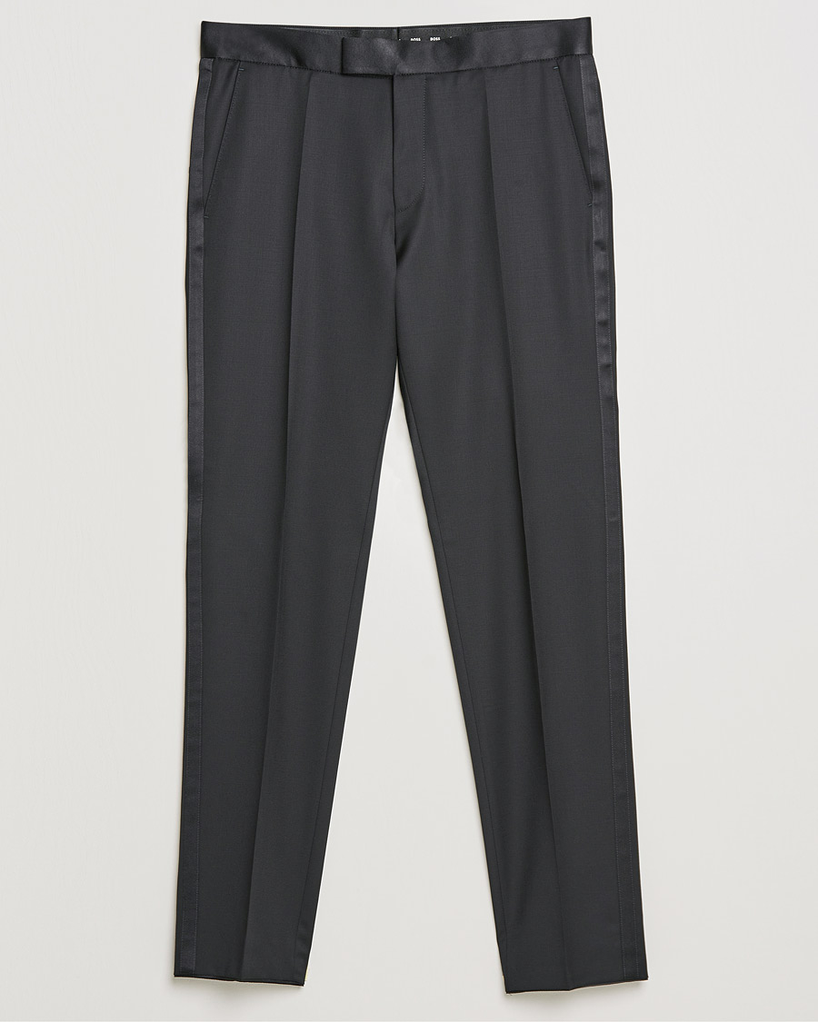 Uomini | Pantaloni | BOSS BLACK | Genius Tuxedo Trousers Black