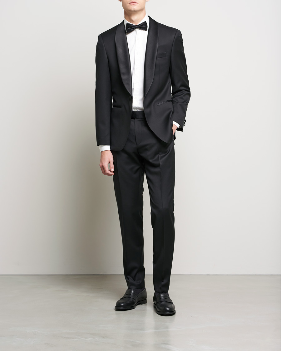Uomini | Pantaloni | BOSS BLACK | Genius Tuxedo Trousers Black