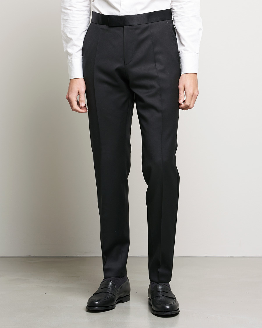 Uomini | Pantaloni | BOSS BLACK | Genius Tuxedo Trousers Black