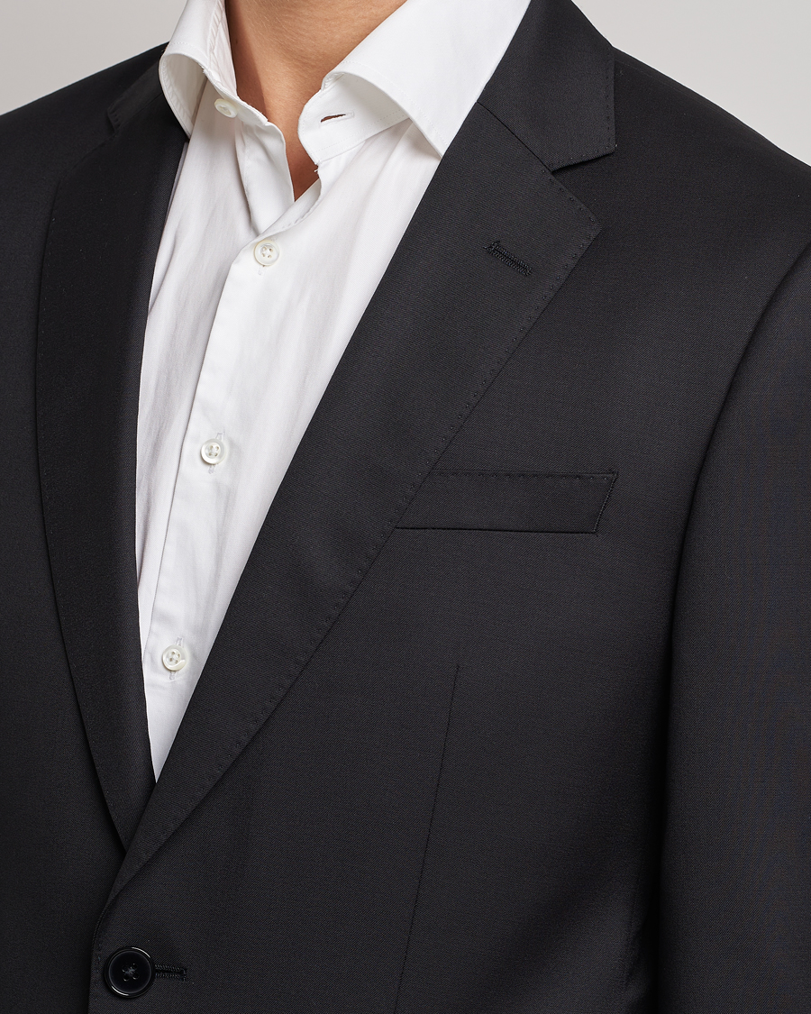 Uomini | Blazers | BOSS BLACK | Huge Slim Fit Wool Blazer Black
