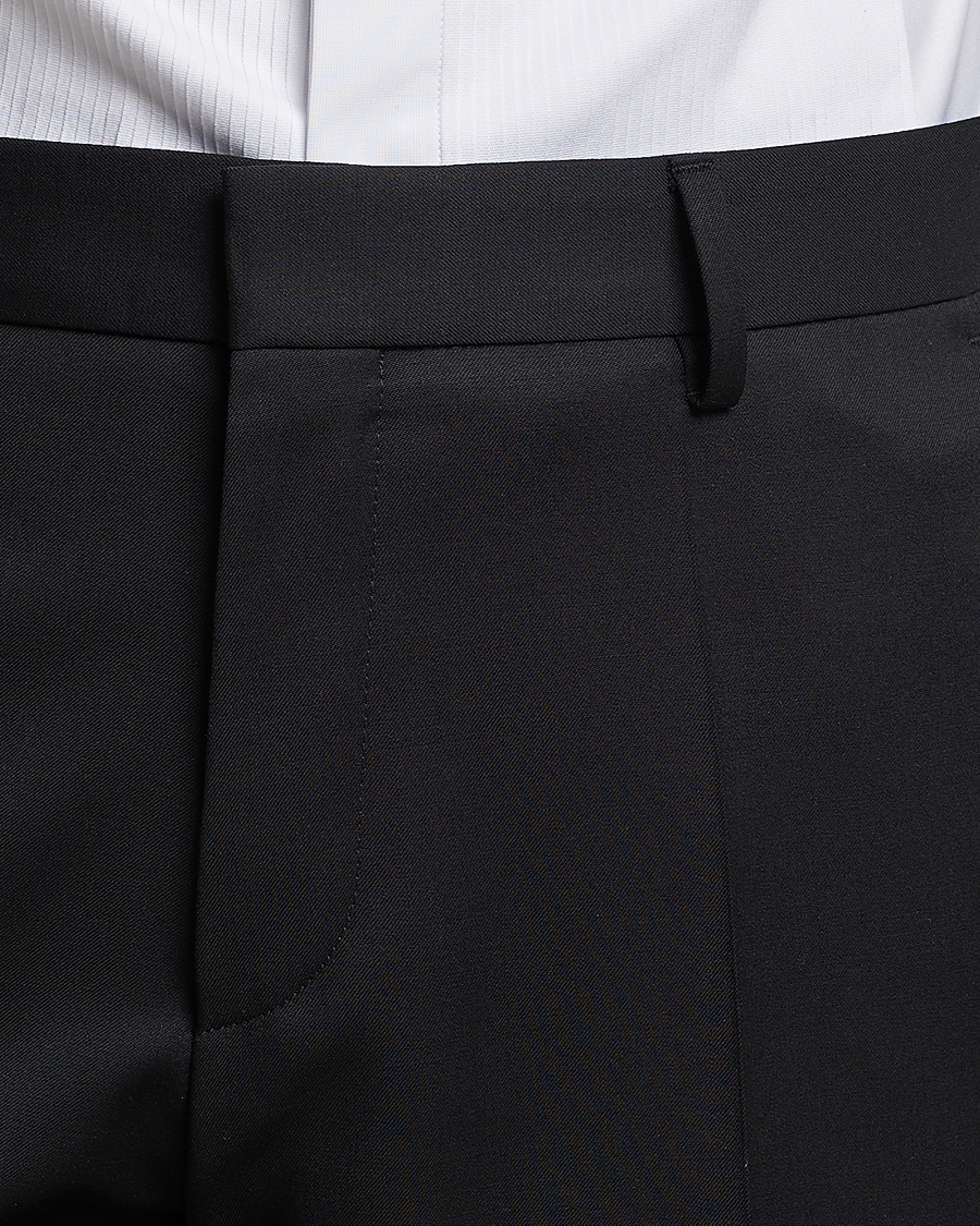 Uomini | Pantaloni | BOSS BLACK | Genius Slim Fit Wool Trousers Black