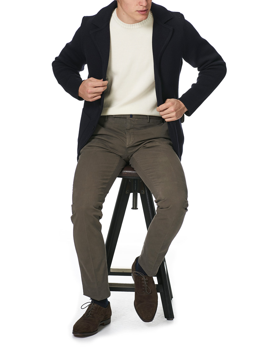 Uomini | Blazers | Stenströms | Milano Knitted Merino Blazer Navy