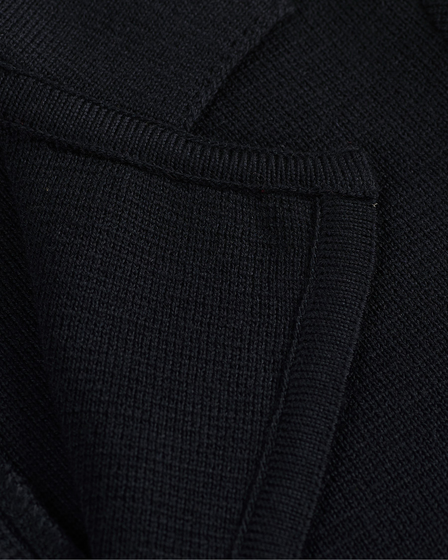 Uomini | Blazers | Stenströms | Milano Knitted Merino Blazer Navy