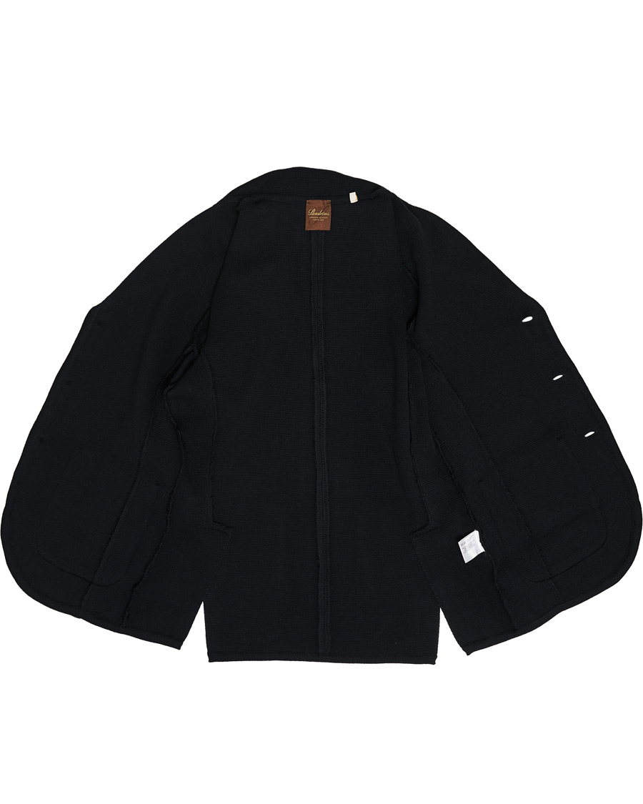 Uomini | Blazers | Stenströms | Milano Knitted Merino Blazer Navy