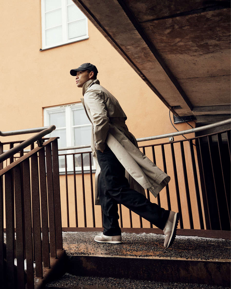 Uomini | Giacche | Filippa K | Bristol Trench Coat Grey Beige