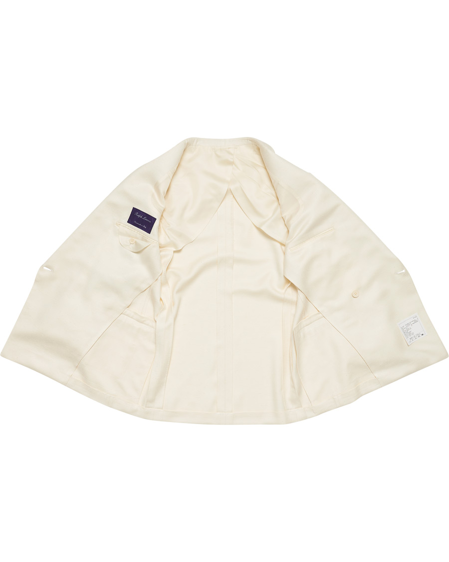 Uomini | Blazers | Ralph Lauren Purple Label | Double Breasted Mulberry Silk Blazer Cream