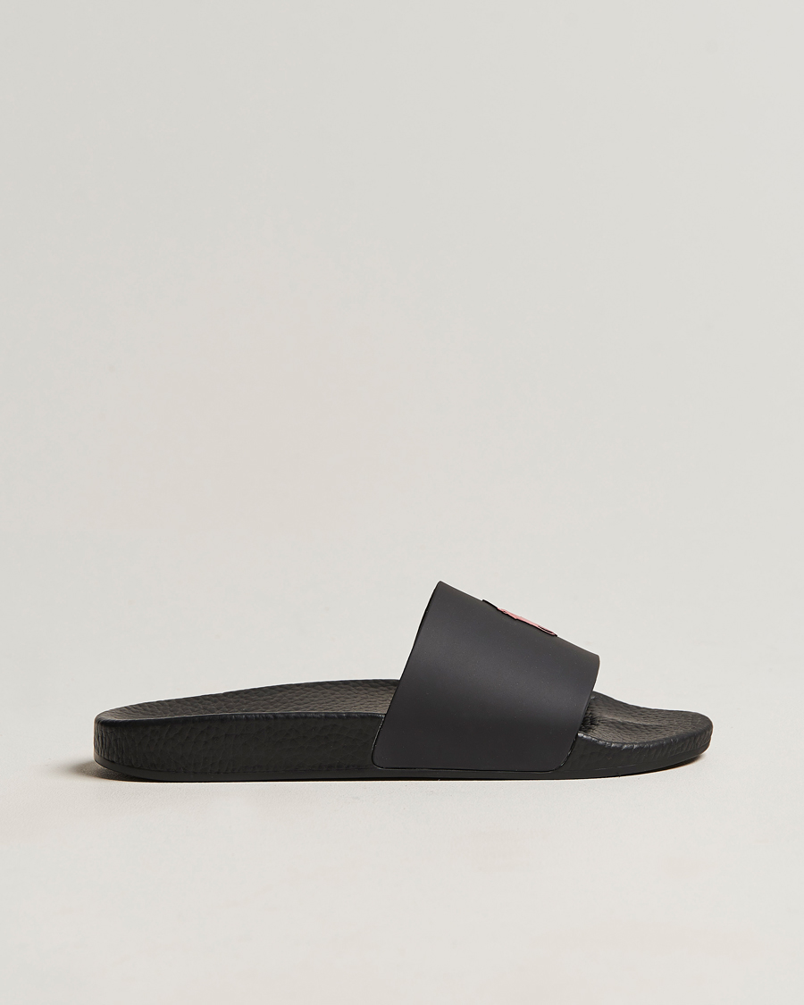 Uomini | Polo Ralph Lauren Logo Slides Black | Polo Ralph Lauren | Logo Slides Black