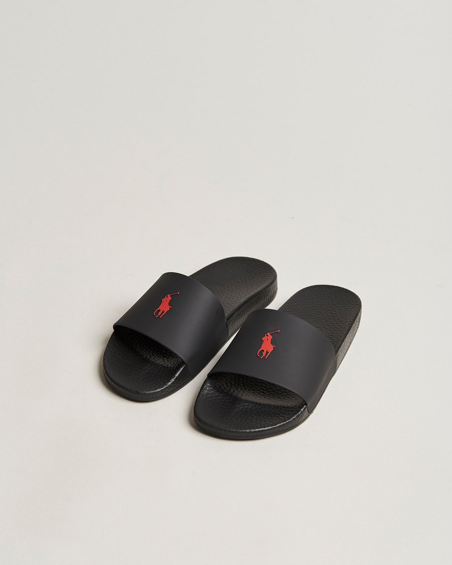 Uomini | Polo Ralph Lauren Logo Slides Black | Polo Ralph Lauren | Logo Slides Black