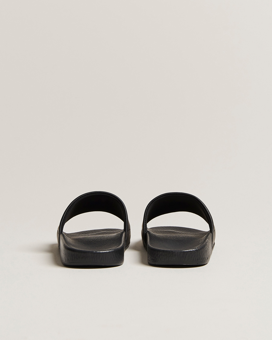Uomini | Polo Ralph Lauren Leather Logo Slides Black | Polo Ralph Lauren | Leather Logo Slides Black