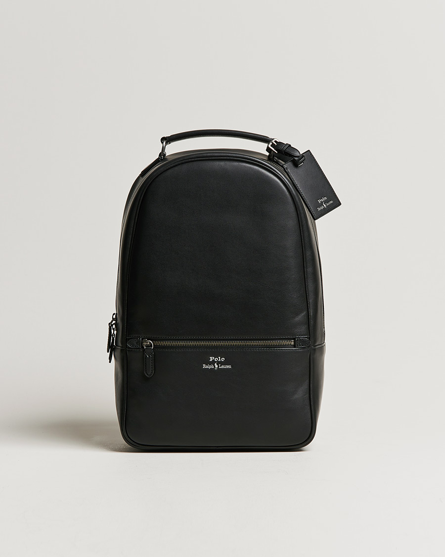 Uomini | Polo Ralph Lauren Leather Backpack Black | Polo Ralph Lauren | Leather Backpack Black